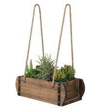 Rustic wall decor, rustic decor, farmhouse wall decor, wall decor, home decor, galvanized wall decor, metal wall decor, hanging planter. Vintage Style Home Garden Decor Rustic Burnt Wood Hanging Planter Pot With Rope Buy Hanging Planter Box Offers A Functional Yet Stylish Way To Display Your Plants Indoors Or Outdoors Burnt Wood