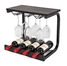 Check spelling or type a new query. Soduku Wine Rack Wall Mounted Handmade Metal Wood Wine Countertop Rack Wine Storage Shelf With 4 Bottle Cages 6 Long Stem Glass Holder Espresso Pricepulse