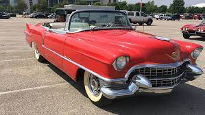 Hd Wallpaper 1955 Cadillac Classic Convertible Eldorado Old Red Retro Wallpaper Flare