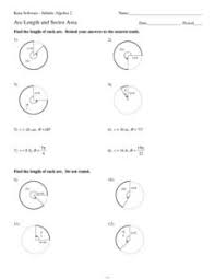 The length of an arc on a circle of radius. Arc Length Area Sector Lesson Plans Worksheets Reviewed By Teachers