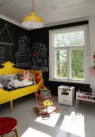 An accent wall is the perfect opportunity to add a pop of color without having to paint the whole room. Blackboard Walls And Chalkboards For Kids Room To Bloom