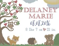You can also stitch smaller projects to have on hand for. Birthday Cross Stitch Pattern Baby Announcement Diy Cross Stitch Baby Girl Birth Record Chevron Animal Giraffe Zebra Turtle Jungle Nursery Books Tutorials Craft Supplies Tools Vadel Com
