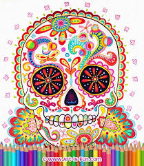 We also have women skulls and all sorts of sugar skulls for you to download and print for free. Sugar Skull Coloring Pages Detailed Day Of The Dead Coloring Pages By Thaneeya Mcardle Art Is Fun
