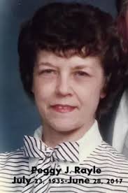 Obituary information for Peggy J. Rayle