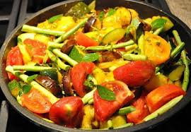 Zucchini Eggplant And Green Beans With Tomatoes Recipe Recipe Tomato Recipes Eggplant Dishes Tomato Dishes