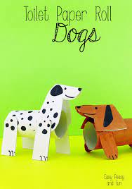 Make your own inexpensive paint stampers! Toilet Paper Roll Dogs Crafts With Toilet Paper Rolls Toilet Paper Crafts Dog Crafts Craft Activities For Kids