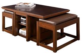 Ashley Lance Cocktail Built In Stools Coffee Table With Seating Coffee Table With Stools Underneath Coffee Table