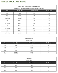 Caddis Waders Size Chart New 40 Caddis Waders Size Chart