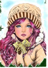 Artist MaidaPodmajerskyArt Etsy Store Mediums Various pencils a white and  gold gel pen and a little pastel for background. Colourist Joan Antliff