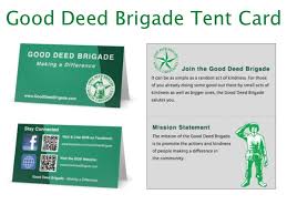 It's a handmade card that will stand beautifully and is. Good Deed Brigade Tent Cards Good Deed Brigade