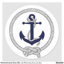 Check spelling or type a new query. Nautical Navy Blue Silhouette Anchor Blk Rope Classic Round Sticker Zazzle Com Nautical Embroidery Round Stickers Us Navy Tattoos