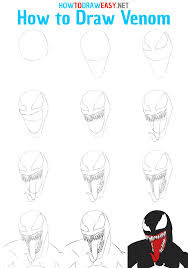 Just choose an easy one, to begin with. How To Draw Venom Face How To Draw Easy