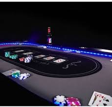 Professional Poker Table Folding 10 Player Premium Casino Style Led Lights Gift Espn Poker Table Poker Led Lights