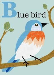 Birds That Start With The Letter B Items Similar To Letter B Blue Bird On Etsy Blue Bird Beautiful Birds Birds Of Paradise