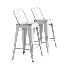 But that's actually not the case! Set Of 2 24 Metal Counter Height Barstools With Bucket Back Distressed White Ac Pacific Target