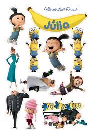 Pin De Claudia Lomeli Em Minion Party Toppers De Bolo Topper De Bolo Topo De Bolo