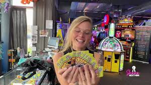 Arcade foreplay followed by a passionate fucking of a nasty blonde