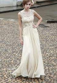 Ecru Embroidered A Line Dress Vestidos De Novia Ropa Vestidos