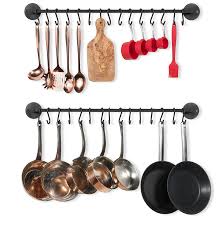 We have already included a rack that comes with a wooden base. Kitchen Pots Pans Organizer Shelf 36x10 Inches Black Wall Rack Hanging Pot Holder Kitchen Wall Shelf Wood Pan Pot Hanger 36 Wooden Wall Mounted Pot Rack With 10 Hooks Hanging Pot Rack