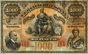 Indian rupee exchange rates table converter. Spain Banco De Espana 1000 Pesetas 1876 Painting By Vintage Printery