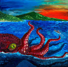 The current lineup consists of andrés leiva (guitar), ricardo wolff (guitar), julian puerto (drums), luis alberto ramírez (bass guitar), and rubén gelvez (electronic keyboards). Kraken Monster Myths Series Painting By Kyla Taniguchi Saatchi Art