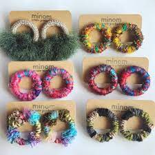 オシャレさんのピアス ハンドメイドピアス ハンドメイド ピアス 丸 カラフル minom オシャレさん ハンドメイドアクセサリー diy アクセサリー 作り方 ハンドメイド ハンドメイド アクセサリー