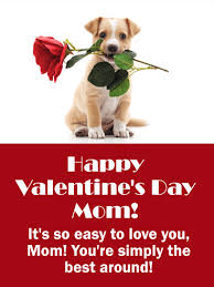 A cuter than cute baby cupid with wings and an arrow floats on a cloud for mommy on valentine's day with a sweet message of; Adorable Puppy Happy Valentine S Day Card For Mother Birthday Greeting Cards By Davia Happy Valentines Day Card Happy Valentines Day Happy Valentine