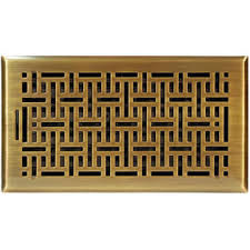 Maybe you would like to learn more about one of these? Allen Roth Steel Antique Brass Floor Register Vent Cover 6 X 10 Damper Ac Heat