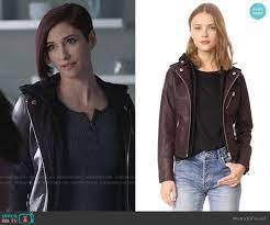 Alex S Purple Leather Hooded Moto Jacket On Supergirl Supergirl Jackets Purple Leather