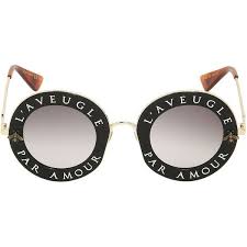 Gucci Women L Aveugle Par Amour Round Sunglasses 595 Liked On Polyvore Featuring Accessories Eyewear Sunglass Gucci Glasses Round Sunglasses Bee Glasses