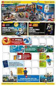 July 2015 Lego Store Calendar Free Promos Events Bricks And Bloks