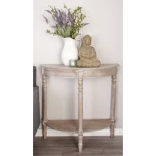 Source from global half round console table manufacturers and suppliers. Amazon Com Deco 79 96329 Wood 1 2 Round Console Table 32 X 32 Taupe Home Kitchen