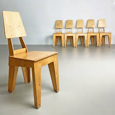 For Sale Set Of 6 Postmodern Custom Made Plywood Chairs By Gavin Avery Shiu Kay Kan England C 1990 Vntg Vintag In 2020 Plywood Chair Painted Metal Chairs Chair