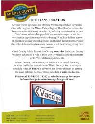Please contact the organization to verify. Vaccine Registration Miami County Public Health