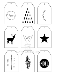 Printable christmas tags black and white. Printable Christmas Gift Tags Taryn Whiteaker