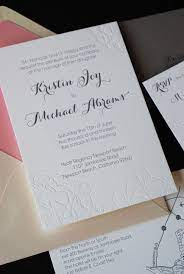 Peony Blind Embossed Wedding Invite With Script Font Embossed Wedding Invitations Embossed Invitations Free Wedding Invitations