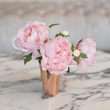Luxury Artificial Fake Silk Flowers Light Pink Peony Lifelike Realistic Faux Fake Flowers Arrangements Fake Flowers Pale Pink Peonies