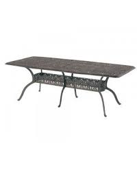 Hanamint Tuscany Cast Aluminum 90 Inch Oblong Dining Table Shown In Desert Bronze Finish Cast Aluminum Patio Furniture Patio Furniture Aluminum Patio Furniture