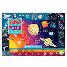 Puzzle one colour at a time, or ramp up the difficulty level by starting with the hands Eeboo Solar System 100 Piece Puzzle 12 95