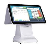 Dual Screen Monitor Supermarket Cash Register 15.6inch Touchscreen Windows  POS System