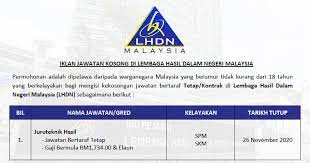 Kerja kosong terkini majlis perbandaran kajang. Permohonan Jawatan Kosong Lhdn Kelayakan Spm Skm