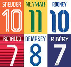 World Cup Typefaces By Wim Crouwel And Neville Brody Football Shirt Numbers Nike World World Cup Shirts World Cup