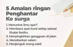 Tingkatkan amalan menuju ke syurga. Mardhotillah 5 Amalan Ringan Penghantar Ke Syurga Facebook
