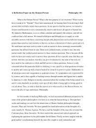 Reflection paper ojt (on the job training) my experience in the city human resource management office tagum as an ojt (on the job training) is an unbelievable journey. A Reflection Paper On The Human Person Philosophy 101 Soul Thought