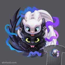 3d design night fury and light fury created by huyan with tinkercad Night Light Shirtoid