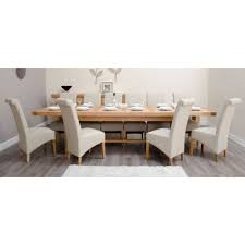 Instead of reaching for pillows and footstools when you dine, settle in with dining tables and chairs that fit the room and body. Bordeaux Solid Oak Furniture Large Dining Table And 12 White Chairs Sale Now On