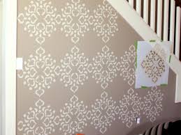Wall paint design stencils flower stencil ideas. How To Stencil A Focal Wall Hgtv