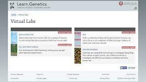 University Of Utah Has 4 Great Virtual Labs All About Laboratory Genetics Pcr Gel Electrophoresi Science Learning Centers Biology Classroom Med School Study