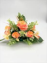 Arranjo De Flores De Cemiterio Em Tons De Laranja E Rosa Oh Myflor