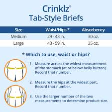 Crinklz Adult Tab Style Printed Diapers Incontinence Briefs